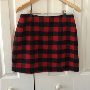 Buffalo plaid flannel skirt  16 in long